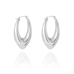 Fashion U-Shaped STAINLESS STEEL HOOP EARRINGS / Boucle d'oreilles en acier inoxydable