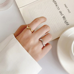 Minimalist Irregular Fluid Lines STAINLESS STEEL OPEN RINGS / Bague minimaliste en acier inoxydable