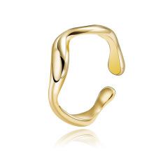 Minimalist Irregular Fluid Lines STAINLESS STEEL OPEN RINGS / Bague minimaliste en acier inoxydable