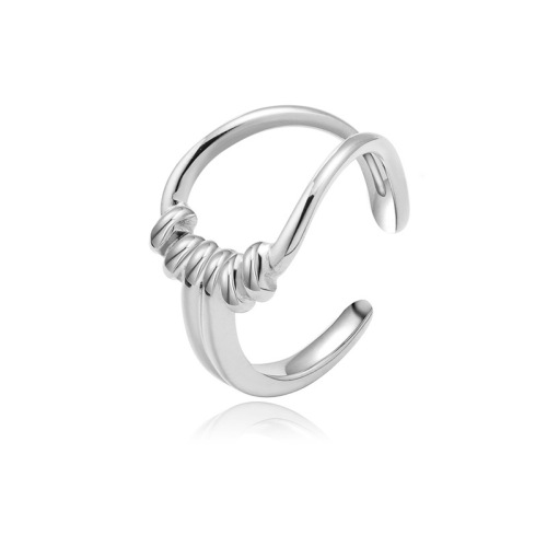 Fashion 14K Gold Twist Hollow Out STAINLESS STEEL OPEN RINGS / Bague en acier inoxydable