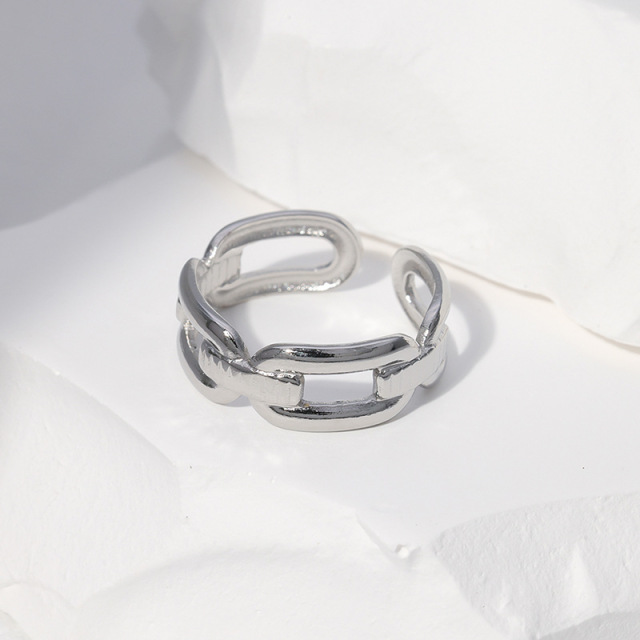 Delicate Chain Link STAINLESS STEEL OPENING RINGS / Bague en acier inoxydable