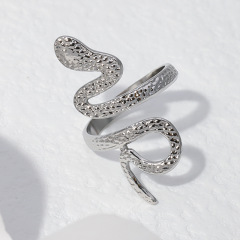 Exaggerated Snake STAINLESS STEEL OPENING RINGS / Bague en acier inoxydable