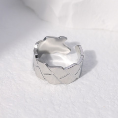 Wholesale Minimalist Rhombus Stainless Steel Adjustable Opening ring / Bague réglable en acier inoxydable