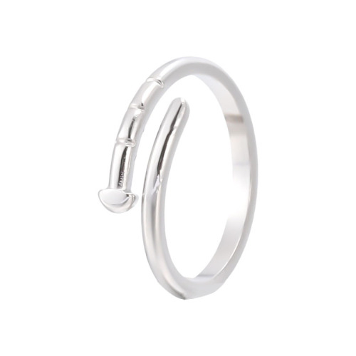 Simple Nail Stainless Steel Adjustable Opening ring / Bague réglable en acier inoxydable