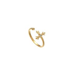 18K Gold Plated Stainless Steel Jewelry Open Ring