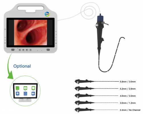 IN-P33 4.5 Inch Touch Screen External Monitor Wireless Video Endoscopy Stroboscopy Device Blade Disposable Video Laryngoscope