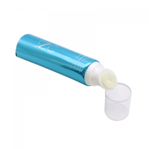 120g Laminated Squeeze Empty Facial Cleanser Tube With Brush Head