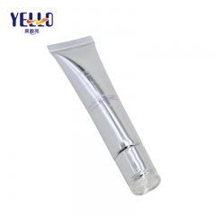10ml Customized Silver Laminated Lip Glass Tubes / Empty Squeeze Tube