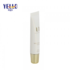Skincare Packaging Plastic 0.5 oz 15ml Lip Balm Tube With Gold Cap