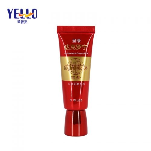 Red Color Customized Cream Tubes Skin Care Packaging 20g