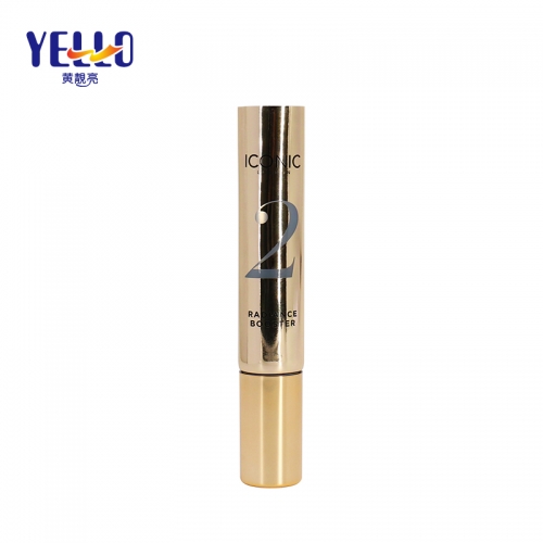 1oz Customized Golden Laminated Moisture Cream Tubes , Plastic Container With Airless Pump