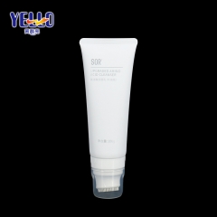 White 100ml Facial Cleanser Plastic Tube With Massage Brush