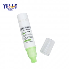 Pump Cosmetic Tubes Green Color Airless Tube 40g Customization