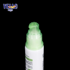 Pump Cosmetic Tubes Green Color Airless Tube 40g Customization