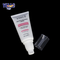 White PE Plastic Cosmetic Lotion Tube Packaging With Airless Pump
