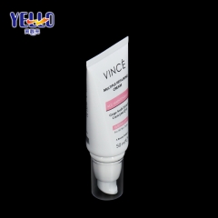 White PE Plastic Cosmetic Lotion Tube Packaging With Airless Pump