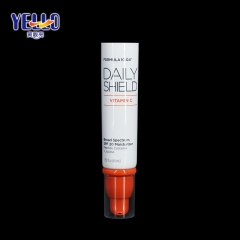 Beauty Packaging Plastic Orange Airless Pump Tube For Essence