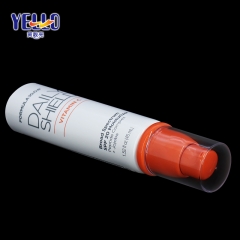 Beauty Packaging Plastic Orange Airless Pump Tube For Essence