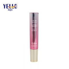 High End Pink Plastic Squeeze Eye Cream Tube With Massage Applicator
