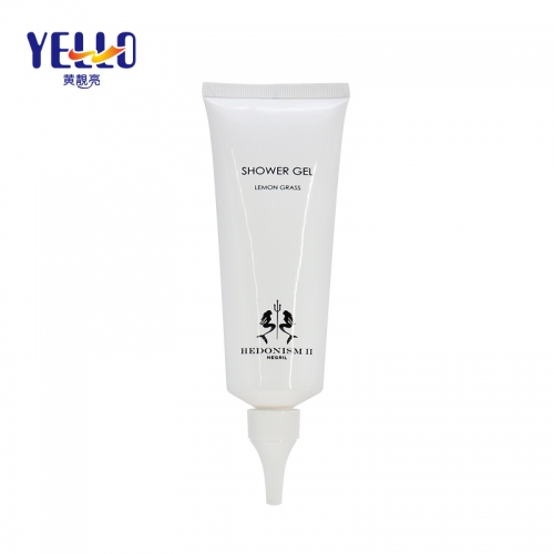 White 120ml Haircare Shampoo Cosmetic Tube With Special Nozzle Cap