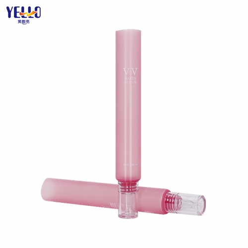 Small Refillable Pink Serum Eye Cream Squeeze Tubes 30ml For Cosmetic