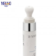 Silver Top Cosmetic Squeeze Eye Cream Tubes With Ceramic Applicator