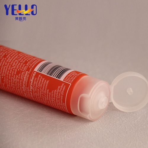 Sugarcane Biodegradable Plastic Hand Cream Squeeze Tubes Packaging Orange