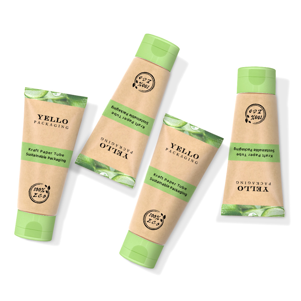 Kraft paper cosmetic squeeze tubes