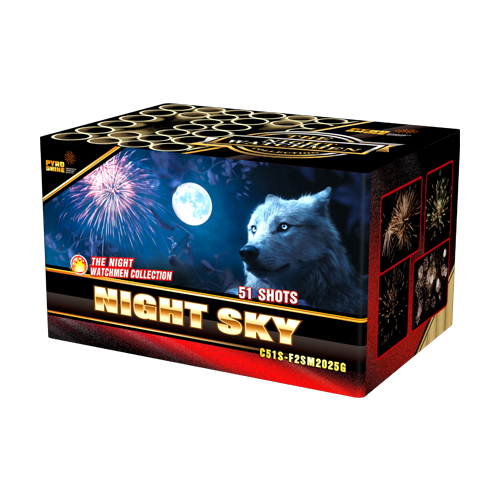 C51S-F2SM2025G Night Sky 51 shots mixed shape cake