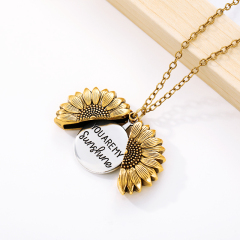 You Are My Sunshine Sunflower Necklaces