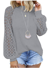 Women's Blouses Hollow Out Female Blouse