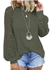 Women's Blouses Hollow Out Female Blouse