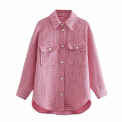 Women Vintage Oversize Plaid Shirts M10-006