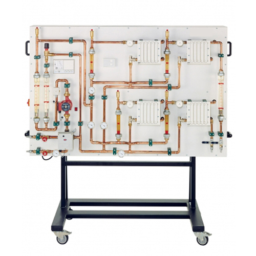 Panel de entrenamiento de circuito de calefacción doméstica Equipo de enseñanza Equipo educativo Equipo de laboratorio de transferencia de calor