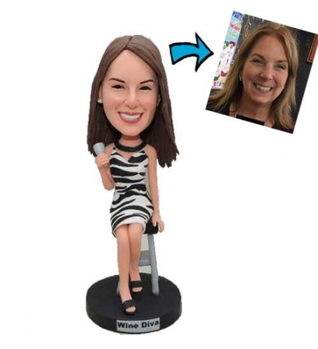 Bobblehead Custom with Leopard Dress