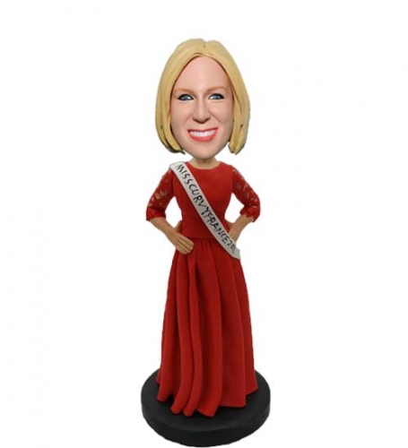 Custom MISS USA Bobbleheads gift for girlfriend