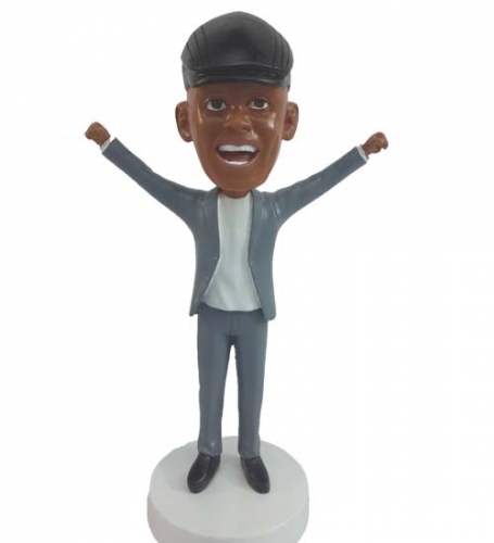 Customizable Bobblehead with arms up