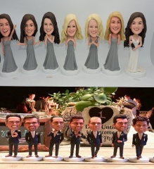 Bulk Wedding Bobbleheads Groomsmen and Bridesmaid