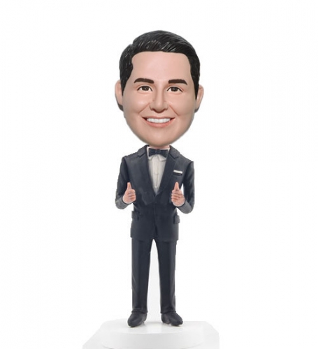 Custom made groomsman bobble head