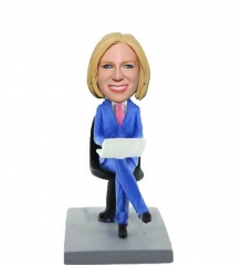Big personalized bobblehead large with computer