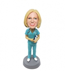 Nurse bobble head doll custom
