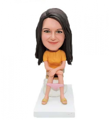 Woman on Toilet funny bobbleheads