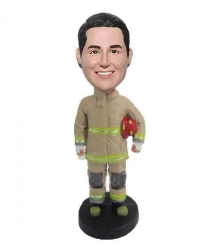 Personalized Firefighter bobblehead