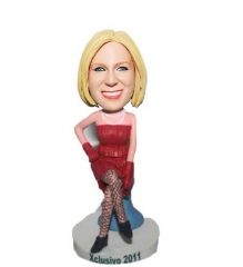 Sexy Bobblehead with fishnet stockings