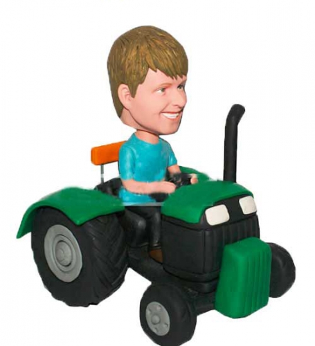Man driving Tractor bobbleheads