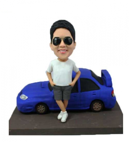 Bobblehead with Car