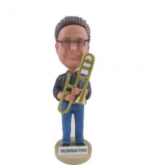 Custom Trumpet player Bobble head doll