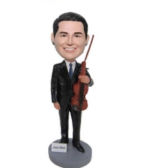 Personalized violin player bobbleheads