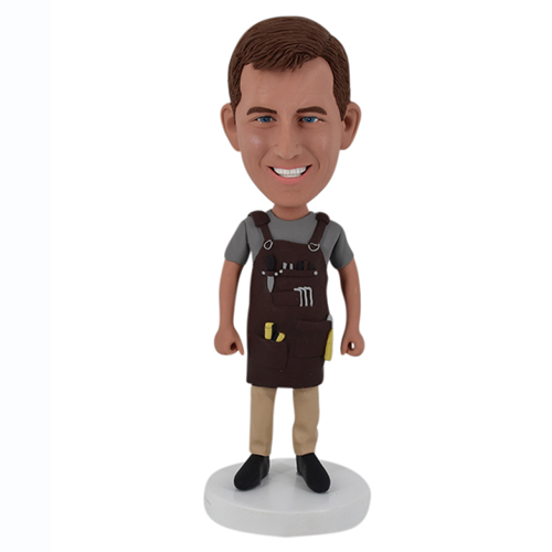 Custom bobbleheads with woodworking apron