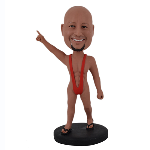 Funny bobblehead Custom in Mankini